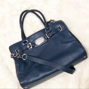 Michael Kors MK Large Navy Blue Handbag